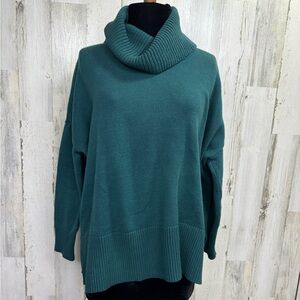 LOFT‎ Green Cowl Neck Sweater